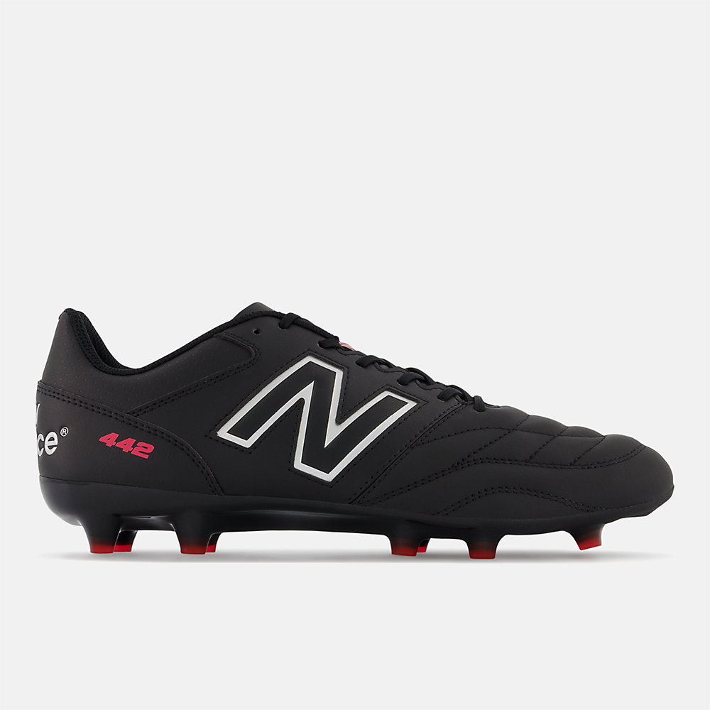 New Balance 442 V2 TEAM FG Shoes Black with White